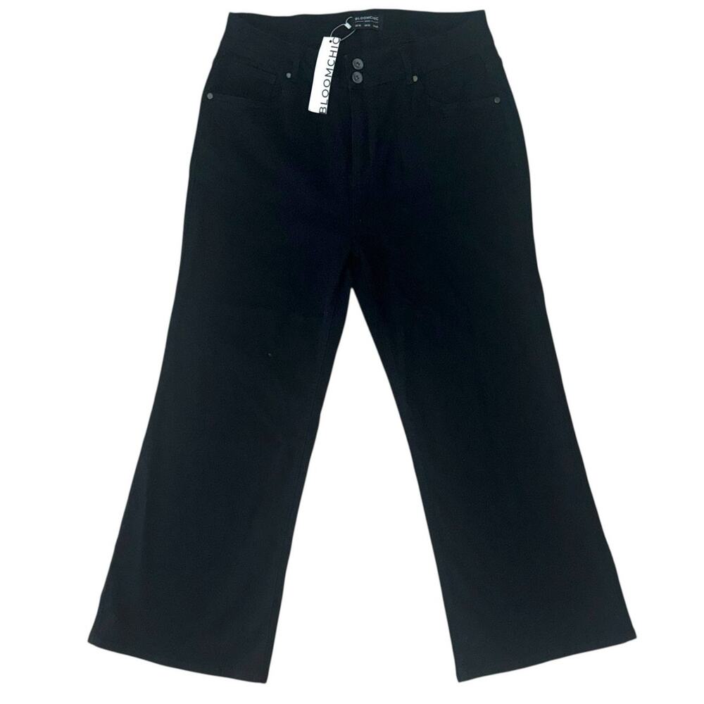 Bloomchic Black Denim Pants Wide Leg Jeans Womens Size 18 NWT